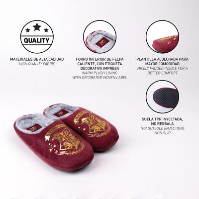 Zapatillas De Casa Abierta Harry Potter Rojo Oscuro 40-41