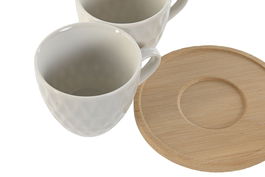 DKD Home Decor Café Blanco Set de 6 Piezas 8.5 x 6.4 x 5.5 cm