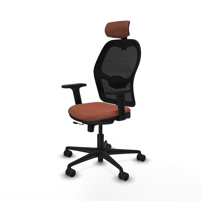 PIQUERAS Y CRESPO Silla de oficina Jorquera con mecanismo Sincro/Traslack Marrón y Negro PIQUERAS Y CRESPO Silla de oficina Jorquera con mecanismo Sincro/Traslack Marrón y Negro