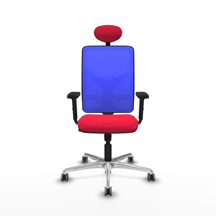 PIQUERAS Y CRESPO Silla de oficina Motilla Rojo y Azul con mecanismo Sincro PIQUERAS Y CRESPO Silla de oficina Motilla Rojo y Azul con mecanismo Sincro