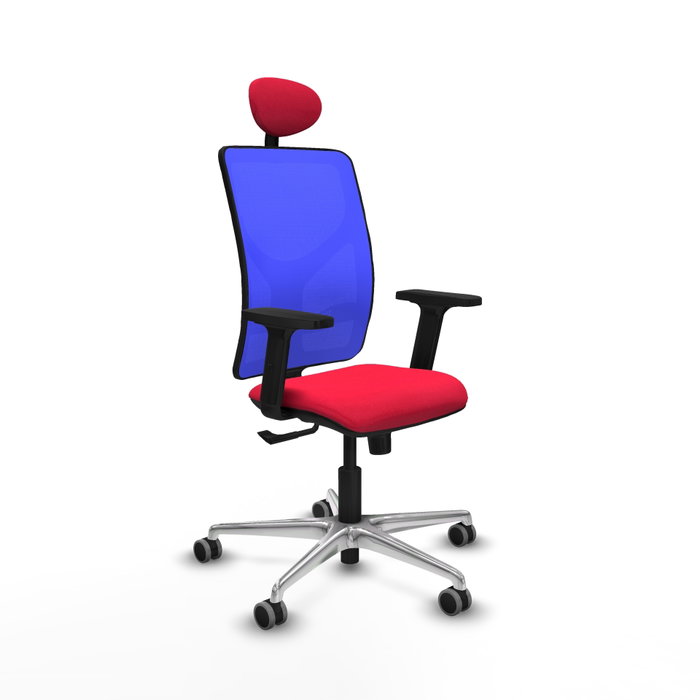PIQUERAS Y CRESPO Silla de oficina Motilla Rojo y Azul con mecanismo Sincro PIQUERAS Y CRESPO Silla de oficina Motilla Rojo y Azul con mecanismo Sincro