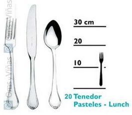 Roma Tenedor de Pasteles Lunch para Postres - Cubiertos - No Apto Lavavajillas