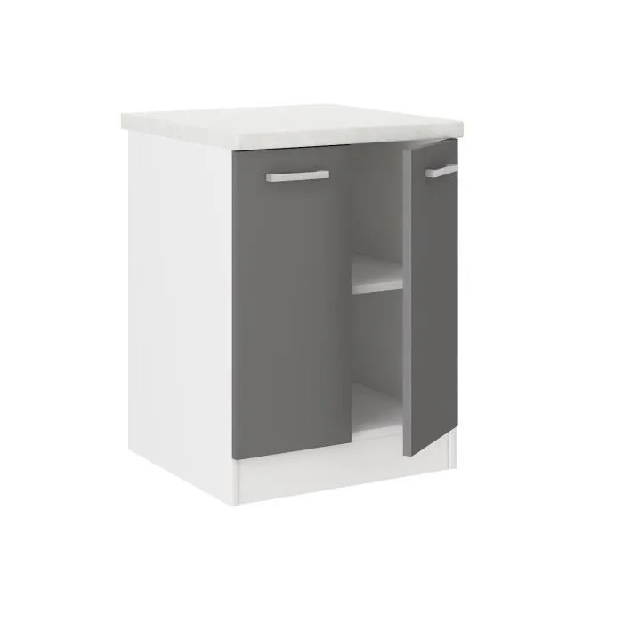 Ultra Gabinete de Cocina Base L 60 cm Gris con Encimera Incluida