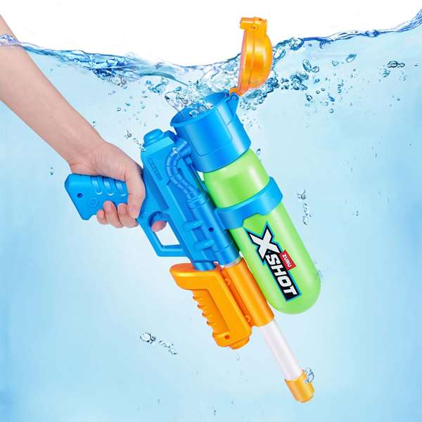 Zuru Pistola de agua X-Shot Retro 80's Super Splash carga rápida 22x40x7,6cm