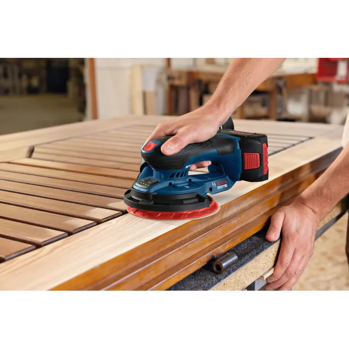 Bosch Professional GEX 18V-150-3 Lijadora Orbital Aleatoria Inalámbrica 18V 150mm con Lija, Anillo y Colector de Polvo BOS1741846825843