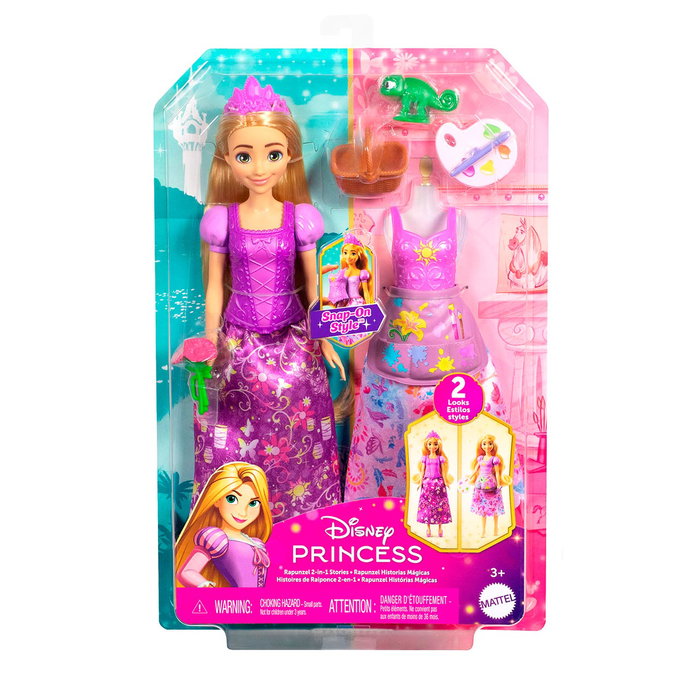 Mattel Muñeca Rapunzel Historias Mágicas JBG09 Disney Princess con 2 Atuendos y Accesorios para Niñas +3 Años Mattel Muñeca Rapunzel Historias Mágicas JBG09 Disney Princess con 2 Atuendos y Accesorios para Niñas +3 Años