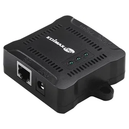 Edimax Adaptador GP-101ST Splitter Inyector PoE+ Gigabit con Conexión de Salida DC 5V/9V/12V, Negro, IEEE 802.3af/at, Montaje en Pared