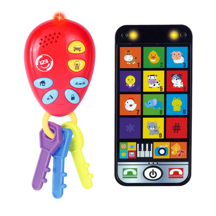 Tachan Set Llaves y Teléfono para Bebé +12 Meses con Sonidos, Luces y Linterna