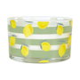 Home Deco Factory Vela Citronela Bain De Soleil 3 Mechas Estampado Limones Sunshine 280g Duración 20h