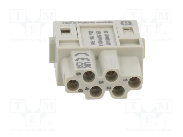 HARTING Han-Modular® Módulo Conector Hembra de 6 Pines
