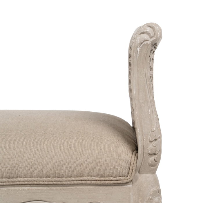 Banqueta Beige Dm-Madera Salón 137 X 45 X 74 cm