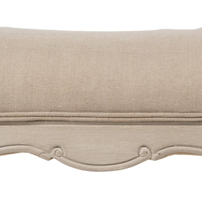 Banqueta Beige Dm-Madera Salón 137 X 45 X 74 cm