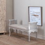 Banqueta Beige Dm-Madera Salón 137 X 45 X 74 cm