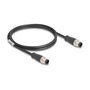 DeLOCK Cable M12 Codificado A 8 Pin Macho a Macho 1 m Negro