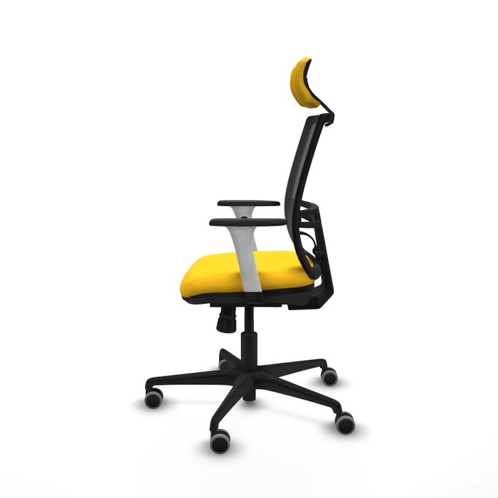 PIQUERAS Y CRESPO Silla de oficina Yunquera con mecanismo Sincro, Amarillo y Negro PIQUERAS Y CRESPO Silla de oficina Yunquera con mecanismo Sincro, Amarillo y Negro