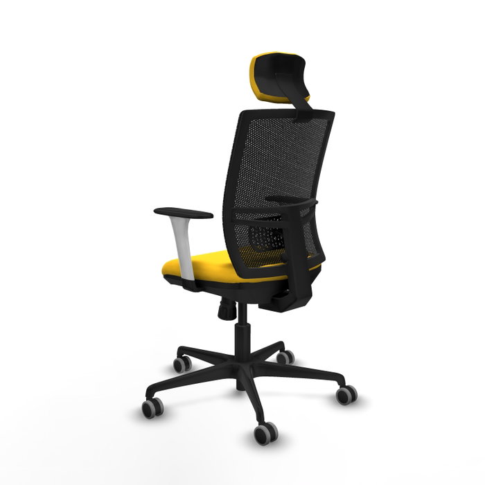 PIQUERAS Y CRESPO Silla de oficina Yunquera con mecanismo Sincro, Amarillo y Negro PIQUERAS Y CRESPO Silla de oficina Yunquera con mecanismo Sincro, Amarillo y Negro