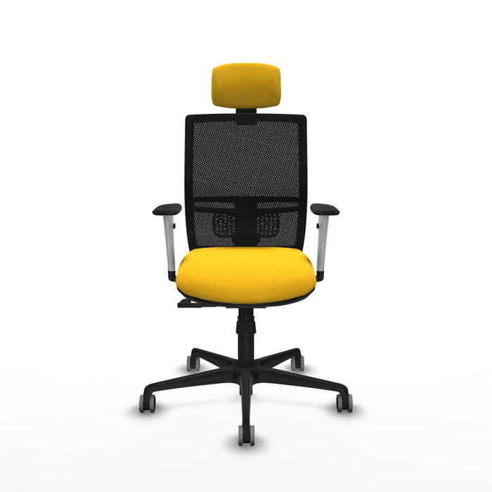 PIQUERAS Y CRESPO Silla de oficina Yunquera con mecanismo Sincro, Amarillo y Negro PIQUERAS Y CRESPO Silla de oficina Yunquera con mecanismo Sincro, Amarillo y Negro