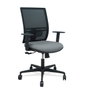 PIQUERAS Y CRESPO Silla Yunquera con Mecanismo Sincro, Malla Negra y Asiento Gris