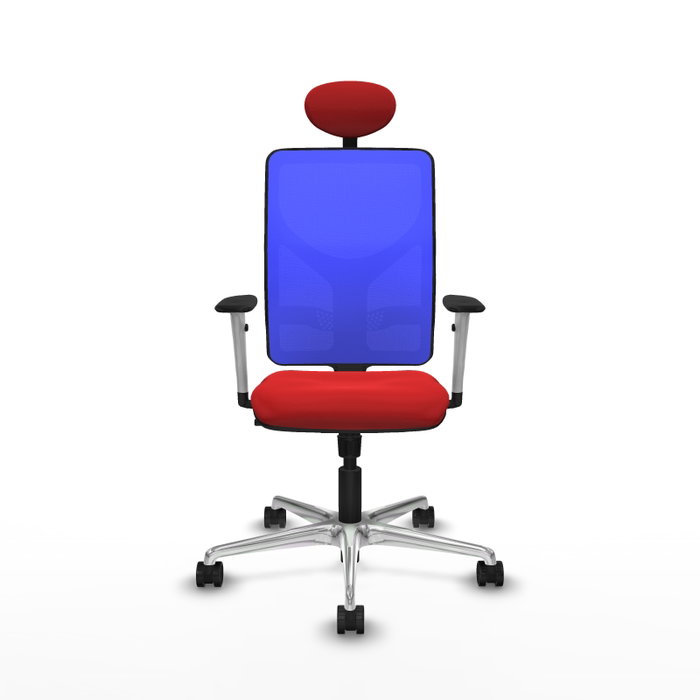 PIQUERAS Y CRESPO Silla de oficina Motilla con mecanismo Sincro, Rojo y Azul