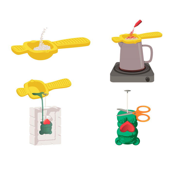 Clementoni Bear Style 18350 - Kit para Crear 2 Velas Artesanales con Diseño de Ositos, Incluye Parafina, Mechas y Herramientas, para Niños +8 años