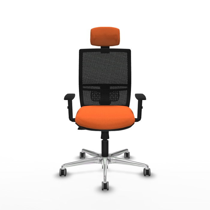 PIQUERAS Y CRESPO Silla de oficina Yunquera Naranja y Negro