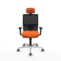 PIQUERAS Y CRESPO Silla de oficina Yunquera Naranja y Negro