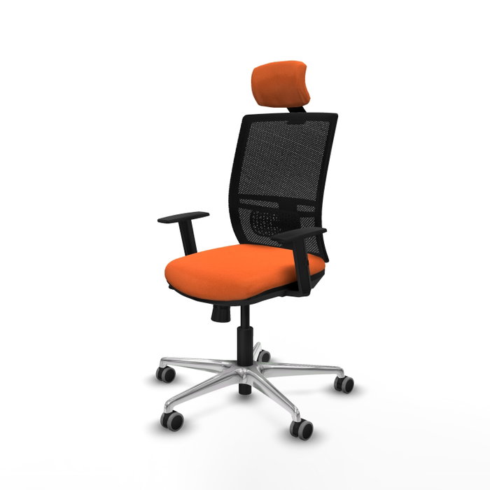 PIQUERAS Y CRESPO Silla de oficina Yunquera Naranja y Negro