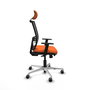PIQUERAS Y CRESPO Silla de oficina Yunquera Naranja y Negro