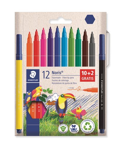 Staedtler Noris 326 Rotuladores de Fibra Colores Surtidos Estuche de 10 Unidades Staedtler Noris 326 Rotuladores de Fibra Colores Surtidos Estuche de 10 Unidades