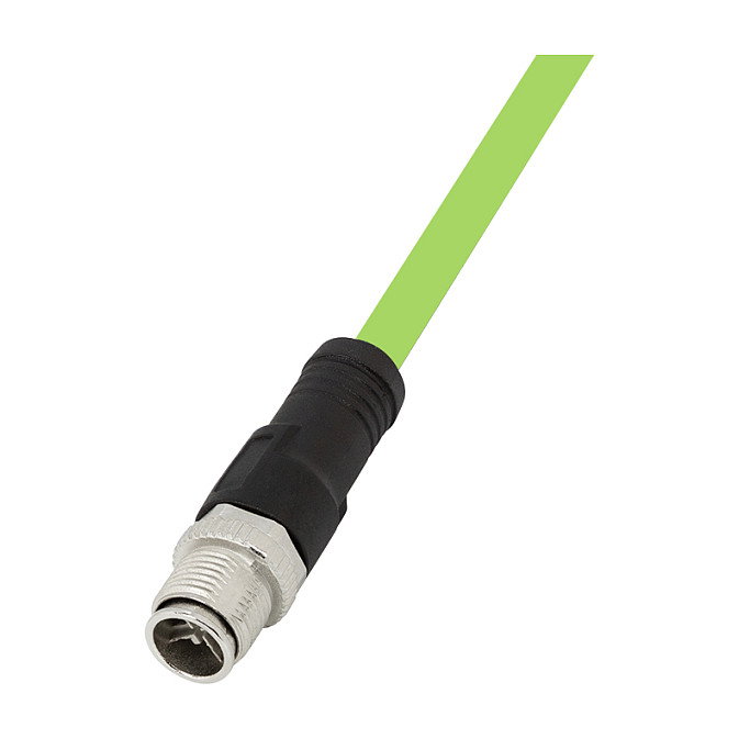 LogiLink M12 CAT6A Industrial Patch Cable, PUR, M12 X-coded a RJ45, 5,00 m