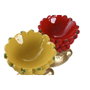 DKD Home Decor Set de 2 Jarrones de Resina con Diseño de Fruta Dorado