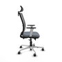 PIQUERAS Y CRESPO Silla de oficina Haches con mecanismo Sincro/Traslack Gris