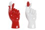 DKD Home Decor Figura de Resina Mano Corazón (Pack de 2)
