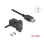 DeLOCK 67152 Módulo Keystone USB 2.0 Tipo-A 45° a Tipo-A Negro