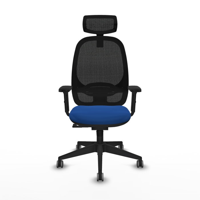 PIQUERAS Y CRESPO Silla de oficina Cilanco con mecanismo Sincro, Azul y Negro