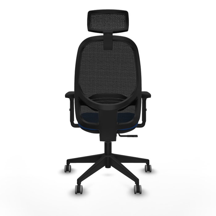 PIQUERAS Y CRESPO Silla de oficina Cilanco con mecanismo Sincro, Azul y Negro
