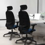 PIQUERAS Y CRESPO Silla de oficina Cilanco con mecanismo Sincro, Azul y Negro