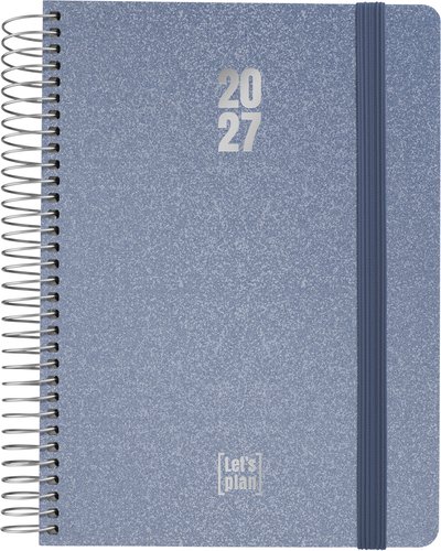 GRAFOPLAS Agenda Anual 2027 Metallic con Tapa de Extradura y Goma A5 Azul GRAFOPLAS Agenda Anual 2027 Metallic con Tapa de Extradura y Goma A5 Azul