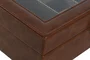 DKD Home Decor Joyero Oxford Tradicional Marron Pu Cristal 20 x 9 x 26 cm