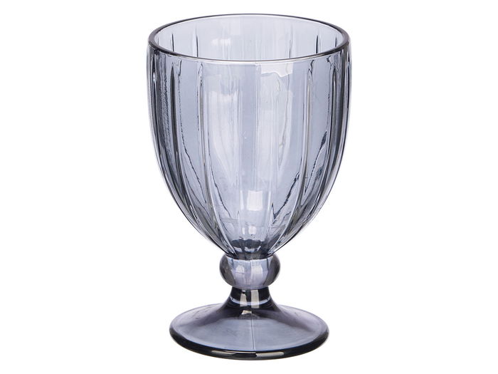 Vivalto Copa Vino Rayas 310 ml Humo Gris Vidrio 8.5x13.3x8.5 cm (Set de 24)