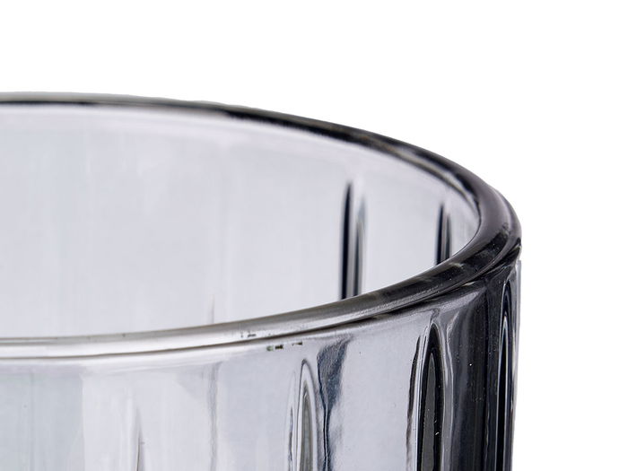 Vivalto Copa Vino Rayas 310 ml Humo Gris Vidrio 8.5x13.3x8.5 cm (Set de 24)