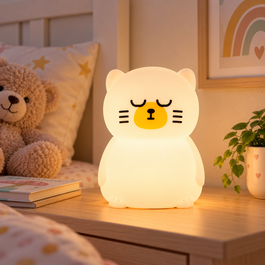 Babycat Lámpara Nocturna de Mesa LED Infantil Quitamiedos Recargable