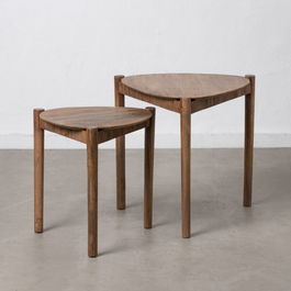 Mesa auxiliar 58 x 56 x 56 cm Natural Madera de mango