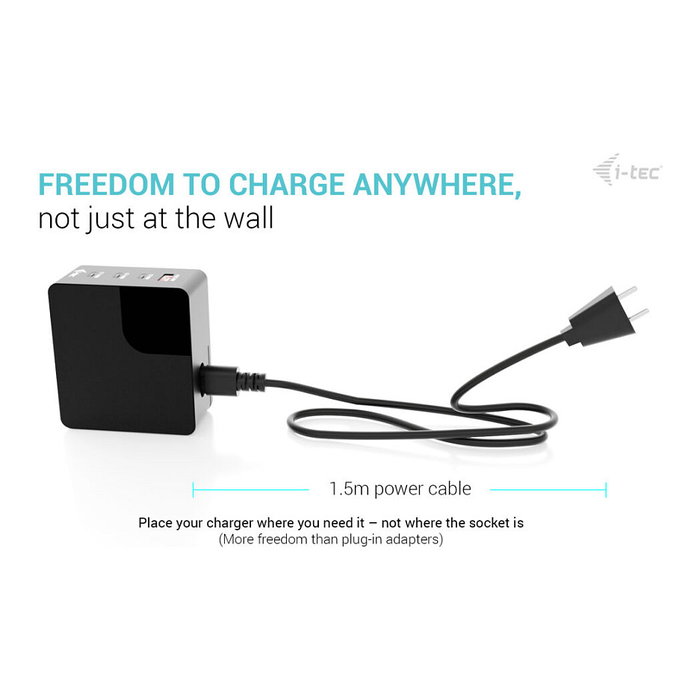 I-tec D i-tec 140W Intelligent Multiport USB Charger 3x USB-C 1x USB-A LCD Display