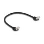 DeLOCK Cable de red RJ45 Cat.6A S/FTP acodado 45° hacia arriba Negro 0,5 m