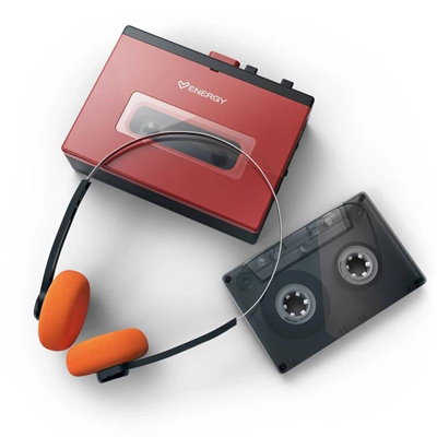Energy Sistem 50139 Reproductor de cintas de casete portátil con Bluetooth, Rojo Energy Sistem 50139 Reproductor de cintas de casete portátil con Bluetooth, Rojo