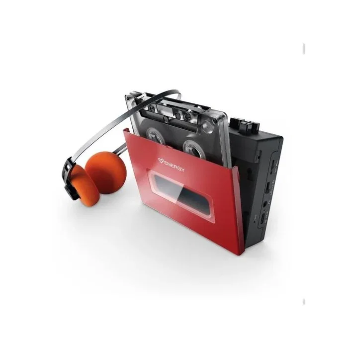 Energy Sistem Reproductor de cintas cassette portátil Bluetooth con auriculares retro