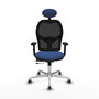 PIQUERAS Y CRESPO Silla de oficina Jorquera con mecanismo Sincro/Traslack Azul marino y Negro