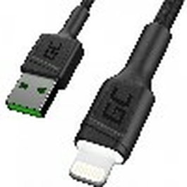 Green Cell Cable de Carga USB-A a Lightning LED 1,2m Negro