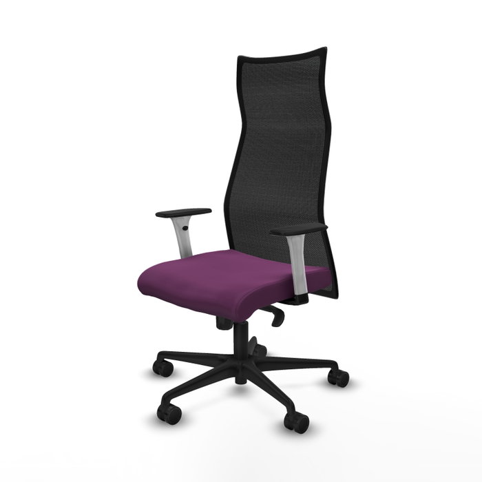 PIQUERAS Y CRESPO Sillón Albacete Morado y Negro con Mecanismo Sincro